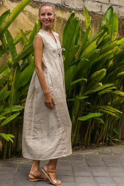 Long Linen Kyla Dress 127-166